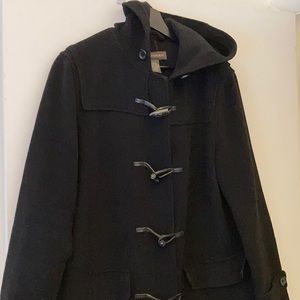 100% Wool Toggle/button hooded peacoat type coat